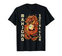 Mahjong Social Club Bamboo Peacock Tile Player T-Shirt