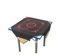 Mahjong Soft Padded Household Silence Mat Table Cloth, Board Game Mah-Jong PU Leather Reduce The Noise Mahjong Mat(Black)