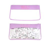 Mahjong Storage Bag, American Mah Jongg Case with Zipper, Protective Carrying Case for Tiles and Accessories (Purple, Large)