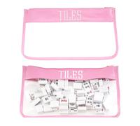 Mahjong Storage Bag, American Mah Jongg Case with Zipper, Protective Carrying Case for Tiles and Accessories (Pink, Standard)