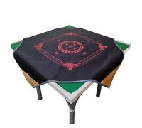 Mahjong Table Cover Household Silence Mat Cloth, Board Game Mah-Jong PU Leather Reduce The Noise Mahjong Mat(Black)