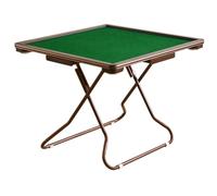Mahjong Table Foldable, 4-Player Card Game Table with Felt and Cup Holders, Mahjong Table for Playing Mahjong, Pokers, Dominoes, Jigsaw Puzzles, Board Game