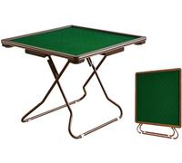 Mahjong Table Folding Square - Wear-Resistant Desktop Card Table for 4 Players, Ideal for Mahjong, Poker, and Blackjack