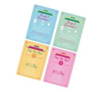 Mahjong Table Guide Cards Set, 4 Double-Sided Tiles Shuffling Cards for Players and Beginners, Portable Gathering Aid Mahjong Table Reference Turn Guide Player Cues Beginner Practice Family Game Host