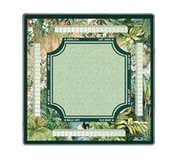 Mahjong Table Mat - 31.5x31.5 Inch Noise Reduction Pad, Features Ultra Smooth Low Friction Microfiber Top, Allows Heavy Tiles To Glide Effortlessly Without Catching, Heavy 3mm Non Slip Rubber Base Dam