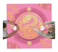 Mahjong Table Mat, Mahjong Mat for Table | 27 x 27 Inch Non-Slip Mahjong Tablecloths | Tile Mats, Retro Dice Game Tablecloth, Mahjong Accessories for Board and Tile Games