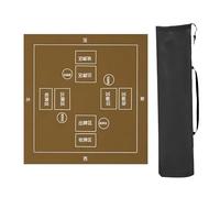 Mahjong table mat Tabletop Game Mats, For Table With Rules, Thickened Anti Slip And Noise Reduction Mahjong Mat, For Mahjong Games And Poker Games(Brown,80x80cm(31.49x31 49in))