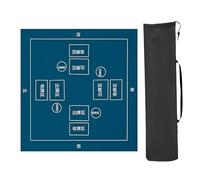 Mahjong table mat Tabletop Game Mats, For Table With Rules, Thickened Anti Slip And Noise Reduction Mahjong Mat, For Mahjong Games And Poker Games(Blue,90x90cm(35. 43x35 43in))