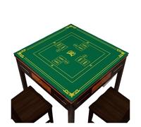 Mahjong Table Mat Thickened Sound Absorbing Mahjong Tablecloth Pad Home Use Silent Automatic Poker Table Cover Silicon Dinosaur Pattern Geometr(Color 2,90*90cm)