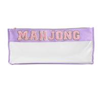 Mahjong Tile Bag, Waterproof Large Game Organizer, Portable Carry Case, Secure Zipper and Handle, Storage Solution for Home Studio Travel Adults Teens Gatherings Game Night