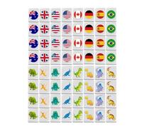 Mahjong Tile Game-Portable Board Game in Flag Design, Durable Entertainment Game | Easy to Carry Mahjong Set for Outdoor Activities and Family Gathering