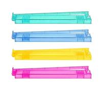 Mahjong Tile Holder | with Pusher Portable Clear Stand | 4-Piece Transparent Mahjong Tile Rack | for Adults Beginners Player Travel Home Daily Party Club