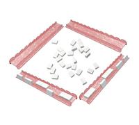 Mahjong Tile Racks and Pushers - Scalloped Non-Slip,Acrylic Mah Jongg Tile Tray - for Women Retirees Beginners Collectors Home Game Night Gatherings Travel Vacation Holiday Parties Hotel