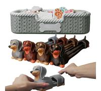 Mahjong Tile Set | Desk 3D Printed Tiles Matching Toy | with Dog Shape Stand and Storage Box Digital Mahjong | for Kids Adults Women Family Party Travel Home