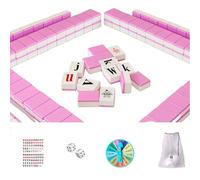 Mahjong Tile Set, English Word Mahjong Game Set For Adults & Teens, Alphabet English Game,108 Word Mahjong Stickers Tiles +