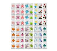 Mahjong Tile Set, Mah - Easy to Use Jongg Sets 65PCS Flag Pattern, Tile Games for Family Celebrations Escape Block Puzzle, Seaside Fun Board Games Spring Picnic | Multipurpose Outdoor Indoor Utilit