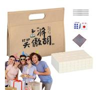 Mahjong Tile Set The Small Tablecloth Carrying Bag Dice Tile Ruler Tiles | Table Mahjong Game Game Small Tablecloth Carrying Bag Dice Ruler Tiles for Friend's Night Game Holiday Birthday