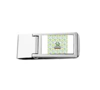 Mahjong Tiles Font Design Chinese Traditional Slim Money Clip Stainless Holder Pocket Wallet