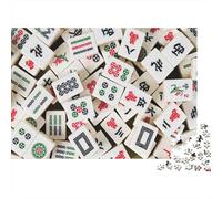 Mahjong Tiles Scattered 1000 Pieces Puzzles Beautiful View Mahjong Tiles Scatter Home Decoration Educational Game for Men And Women Challenging Jigsaw Jigsaw Puzzles for Adults 38x26cm/1000pcs