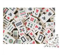Mahjong Tiles Scattered 1000 Pieces Thick Cardboard Jigsaw Puzzle Set Jigsaw Collectors Hard Difficult Educational Game 52x38cm/1000pcs