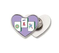 mahjong top ten thousand Heart Metal Pin Brooch Clip Love