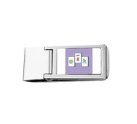 Mahjong top Ten Thousand Slim Money Clip Stainless Holder Pocket Wallet