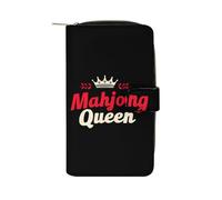 Mahjong1 Queen Mom Chinese Gambler Funny Wallet Credit Card Holders Large Handheld Coin Pockets Bag