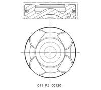 MAHLE 011 PI 00120 000 Piston