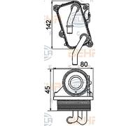 Mahle 8MO 376 725-301 OIL COOLER ENGINE MB E/S-CL. (W210 GENUINE