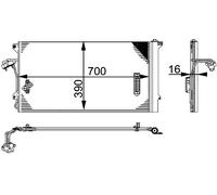 Air Conditioning Condenser Fits Audi Q7 Porsche Cayenne VW MAHLE AC659000S
