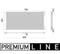 MAHLE Premium Line Aircon Condenser AC925000P for OPEL VIVARO / REN TRAFFIC etc