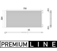 MAHLE A/C Condenser Parallel Cooling Pipes Fits Fiat Opel Renault Vauxhall