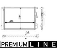 MAHLE ORIGINAL AC 62 000P Air conditioning condenser