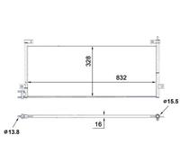 MAHLE Aircon Condenser AC884000S for VOLVO FH / R.V.I. etc