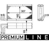 MAHLE A/C Evaporator Parallel Cooling Pipes Fits Alpina B5 BMW 5 Series 6 Series