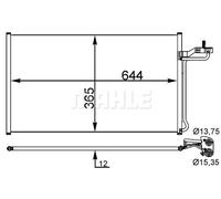MAHLE Aircon Condenser AC27000S for VOLVO C30/C70 II/S40 II etc