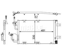 Mahle A/C condenser - AC400000S