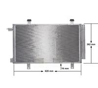 MAHLE AC556000S A/C Condenser Parallel Cooling Pipes Fits Fiat Sedici Suzuki SX4