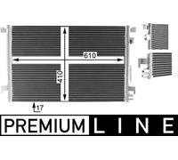 MAHLE Premium Line Aircon Condenser SIMPLE FIT AC294000P for OPEL VECTRA C (Z02)