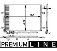 MAHLE ORIGINAL AC 318 000P Air conditioning condenser