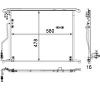 MAHLE ORIGINAL AC 334 000S Air conditioning condenser