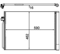 AC 405 000P Air Conditioning Condenser With Dryer Fits BMW X5 X6 By Mahle