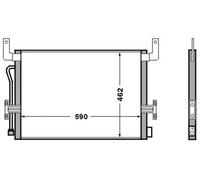 Mahle HGV A/C condenser - AC524000S