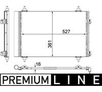 MAHLE Premium Line Aircon Condenser SIMPLE FIT AC554000P for PEUGEOT 3008 MPV (0