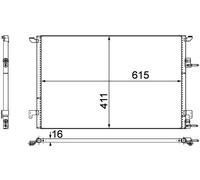AC 589 000P Air Conditioning Condenser Fits Cadillac BLS Wagon Saab 9-3 By Mahle