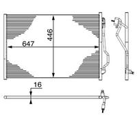 MAHLE Aircon Condenser AC6000S for MB W221 / W216 etc