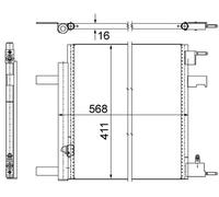 MAHLE ORIGINAL AC 636 000P Air conditioning condenser