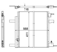 MAHLE ORIGINAL AC 636 000P Air conditioning condenser