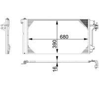 MAHLE ORIGINAL AC 672 000S Air conditioning condenser