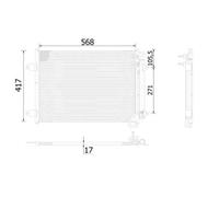 Mahle A/C condenser - AC734000S